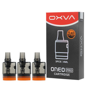 The three OXVA's Oneo Pro Cartridges in 0.4ohm