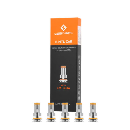 The pack of 5 Geek Vape's B Series MTL coils in 1.2ohm