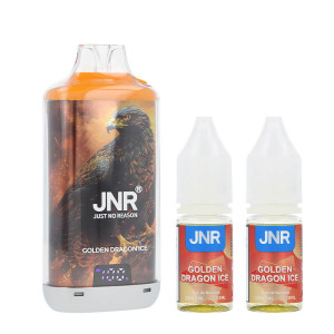 JNR's Falcon-X Plus puff and the two Golden Dragon Ice e-liquids