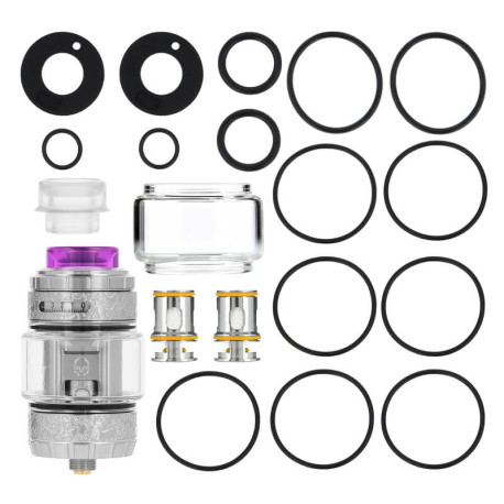 The contents of the box for the Preicsio 2 Sub-Ohm Limited Edition clearomizer by BD Vape