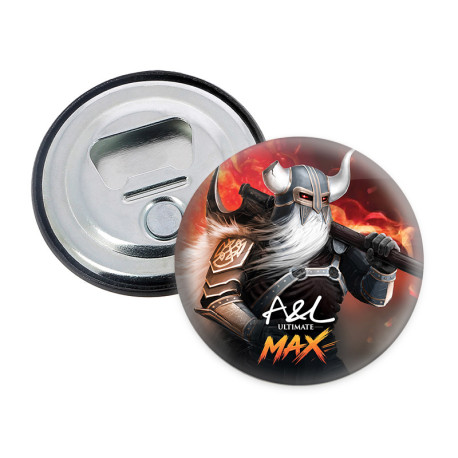 Magnetic bottle opener by A&L with Ragnarok MAX design