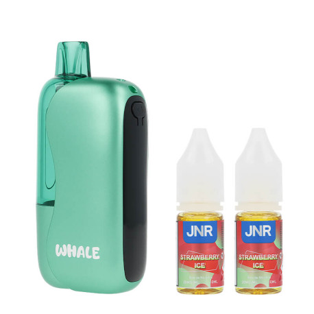 JNR's Whale 38K puff and the two Straberry Ice e-liquids