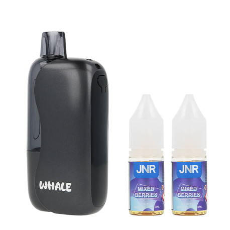 JNR's Whale 38K puff and the two Mixed Berries e-liquid