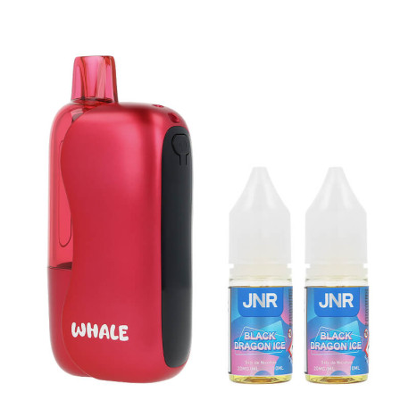 JNR's Whale 38K puff and the txo Black Dragon Ice e-liquids