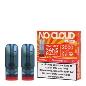 The two RELX No Cloud Strawberry Ice Intense cartridges
