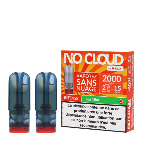The two RELX's No Cloud Ice Mint Intense Pre-filled Cartridges