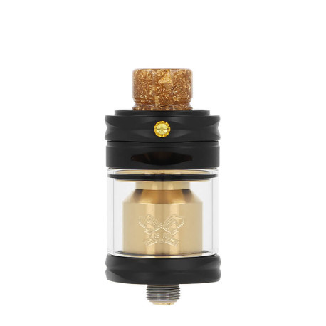 Hellvape's Dead Rabbit Mini RDL RTA atomizer in Black Gold