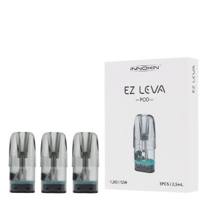The pack of three Innokin Ez Leva 1.2ohm cartridges