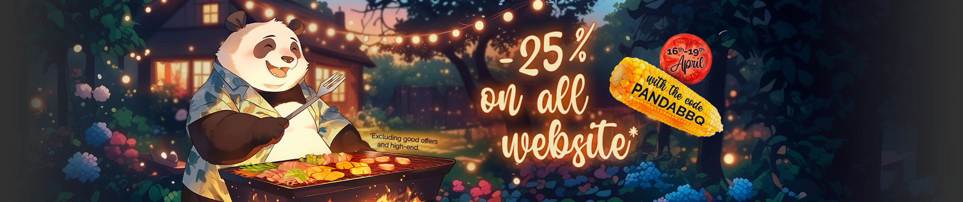 -25% on all website with the code PANDABBQ