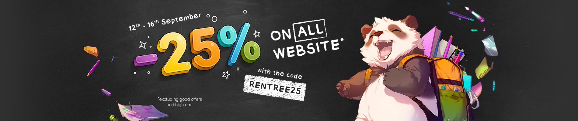 -25% on all website