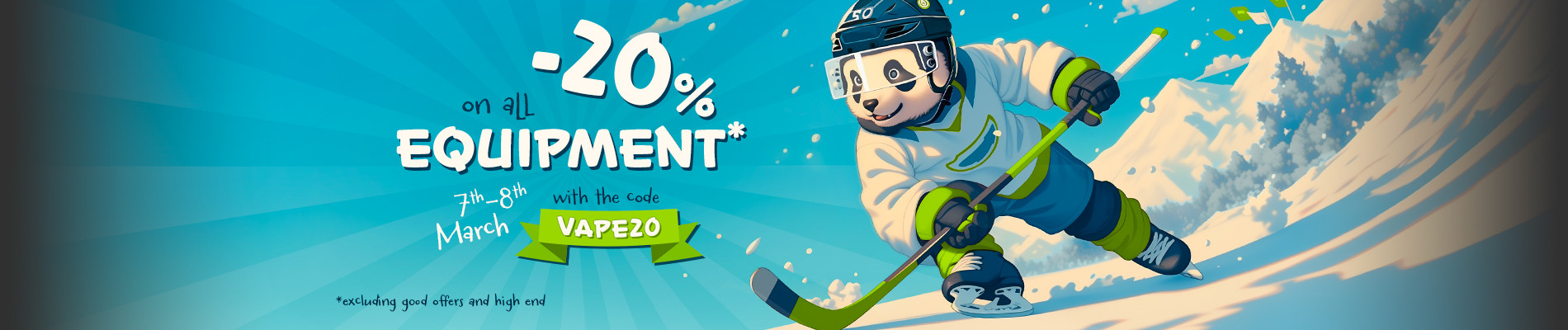 -20% on all equipment