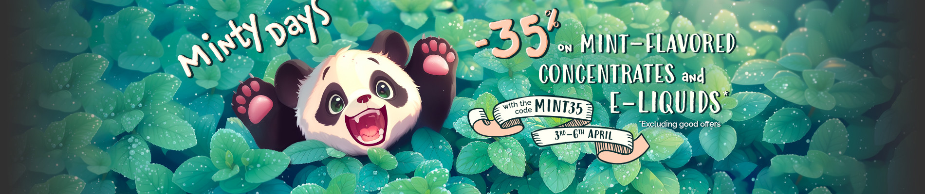 -35% on mint-flavored concentrates and e-liquids