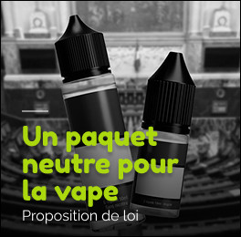 Proposition de loi pour un paquet neutre au vapotage “comme le tabac”