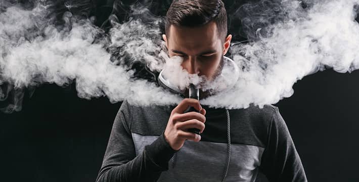 Grosse production de vapeur avec une e-cigarette