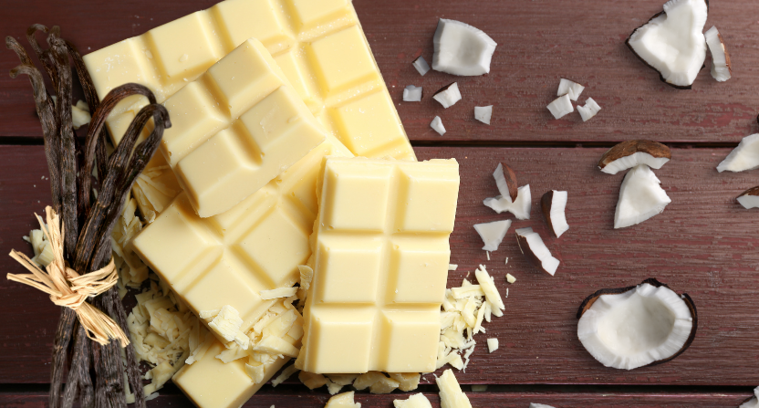 Vous allez adorer la recette de tablette de chocolat blanc, noix de coco et crème de Gaetan !
