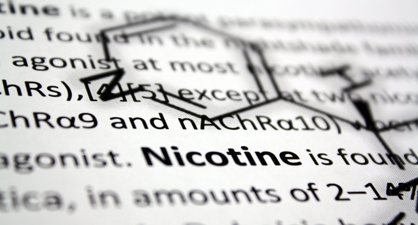 Une molécule de nicotine