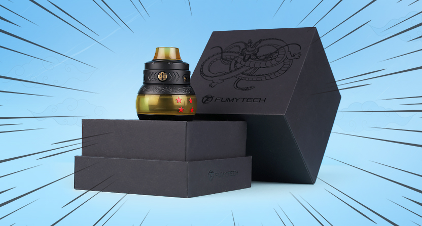Le clearomiseur Dragon Ball Sub-Ohm de Fumytech dans sa boîte