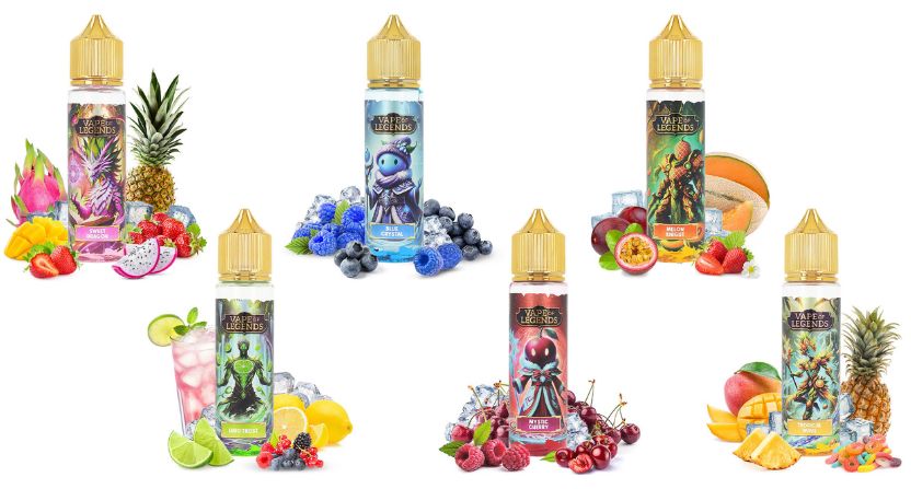 Gamme d’e-liquides et de concentrés - Vape of Legends