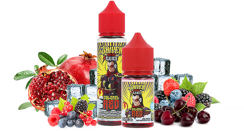 E-liquide 50ml et concentré Colonel Red - Saiyen Vapors T-Juice X Swoke