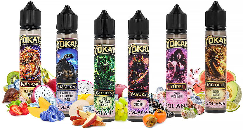 Gamme de e-liquides 50ml Yokai - Solana