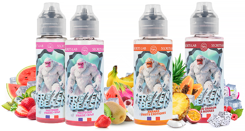 Gamme de e-liquides 50ml et 100ml Frozen Beast - Secret's Lab