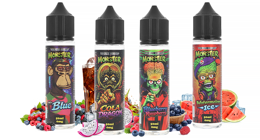Gamme de e-liquides 50ml Monster Tornadoliq - Gobar