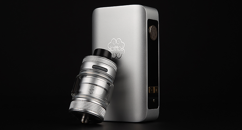 La box et le clearomiseur du kit DotBox 220 V2 de Dotmod