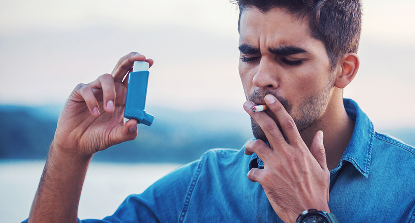 Le monoxyde de carbone et le goudron contenus dans la fumée de cigarette aggravent l'asthme