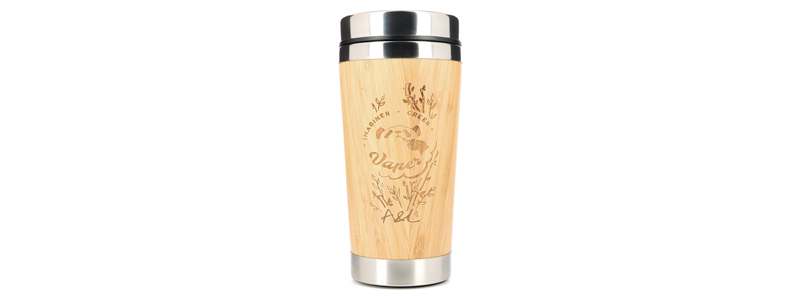 The thermos mug and its engraving 