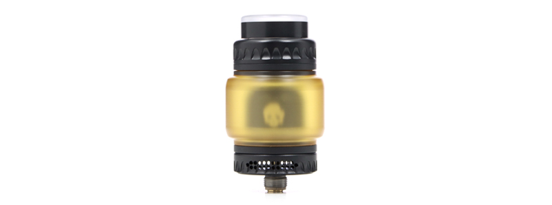 Dovpo's Blotto RTA atomiser equipped with the 4ml PCTG tank