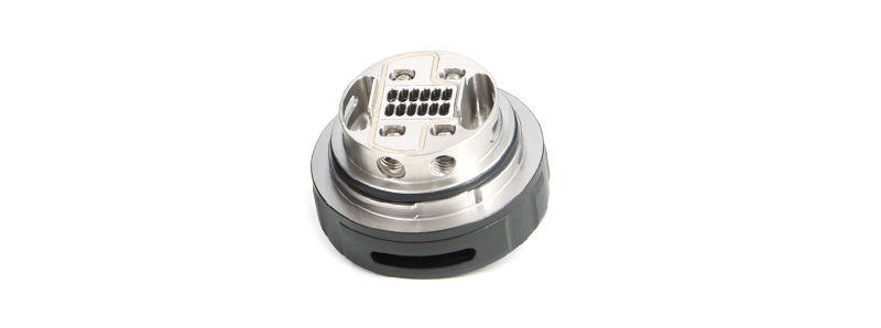 The single or dual-coil deck of the Fat Rabbit RTA atomizer by Hellvape