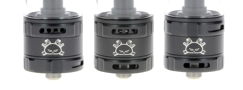 Les deux bagues d'airflow réglables du Fat Rabbit Solo RTA par Hellvape