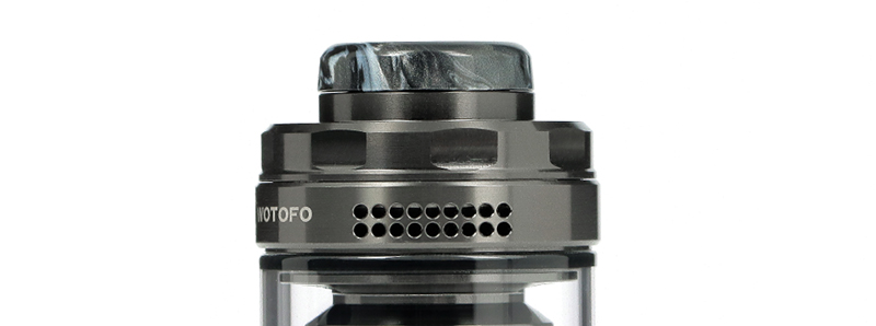 The top honeycomb-shaped airflow of Wotofo’s Profile X RTA atomiser