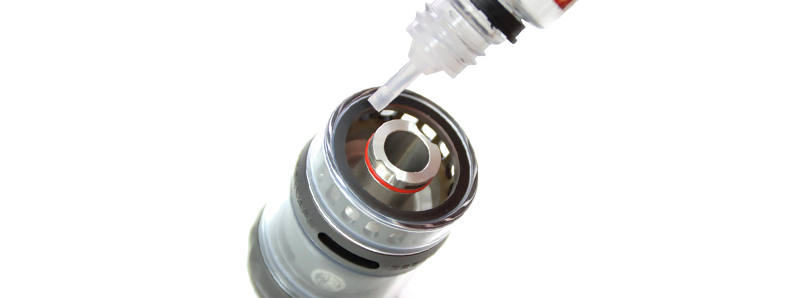 The top-fill system of the P Subohm clearomizer by Geek Vape
