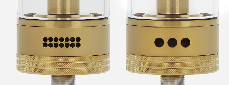 Les deux bagues d'airflow de l'atomiseur AN RTA de chez Thunder Cloud X Coilturd