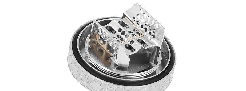 The deck of Hellvape's Dead Rabbit 4 RTA Pro atomizer