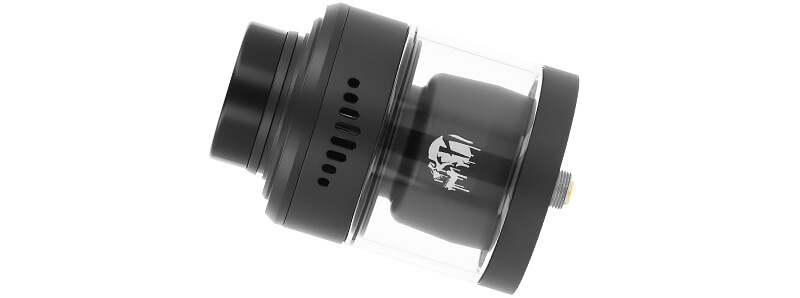 Zoom sur l'atomiseur Nightmare XL RTA 40mm de chez Suicide Mods