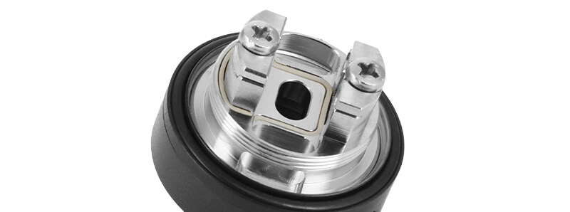 The build deck in a single coil on Titanide's Leto R atomizer