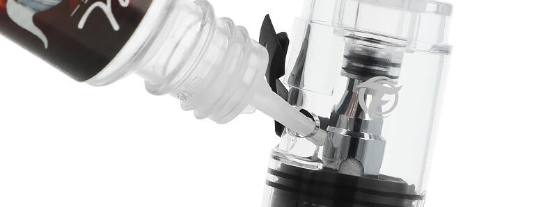 The filling of Fumytech's Hookah Air Mini cartridge