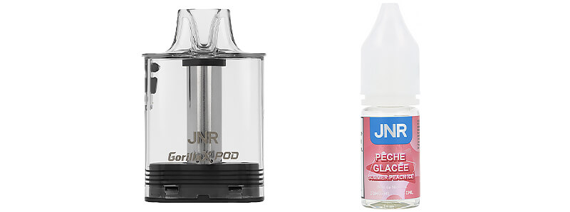 Le contenu de la boîte de la cartouche Summer Peach Ice par JNR