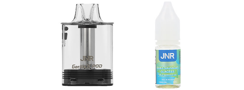 Le contenu de la boîte de la cartouche Wild Berries Ice par JNR