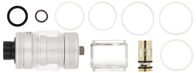 Le contenu de la boîte du clearomiseur DotTank Max V2 par la marque Dotmod