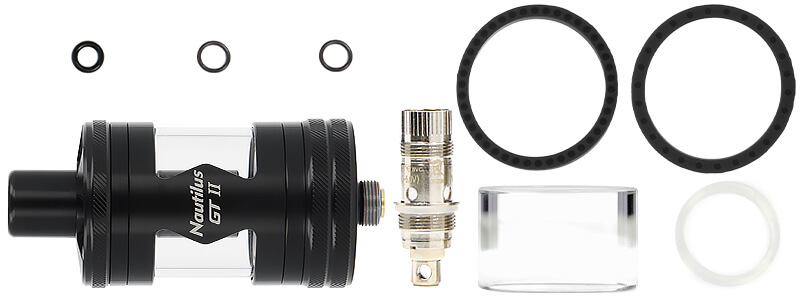 Box contents of Aspire's Nautilus GT 2 clearomizer