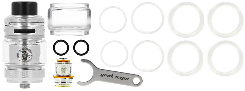 Le contenu de la boîte du clearomiseur Z- Sub-Ohm 5 par Geekvape