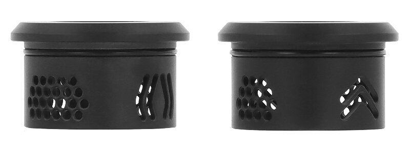 The two top cap airflows of Hussar's East RDA dripper