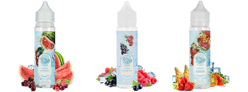 Les 3 e-liquides du pack Fruits Rouges Frais 50 ml Le Petit Verger de Savourea
