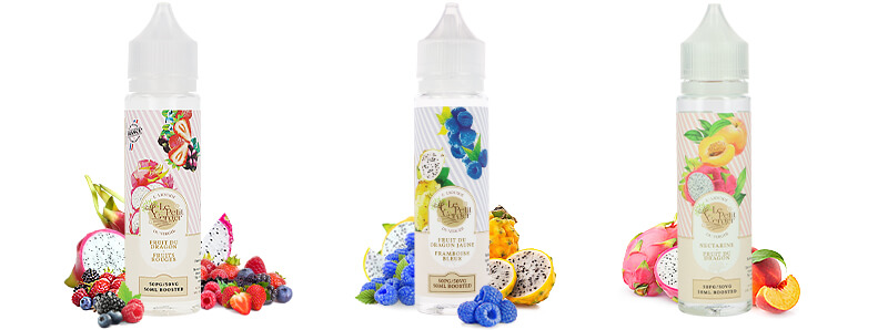 The three e-liquids of Le Petit Verger Fruit du Dragon 50ml pack by Savourea