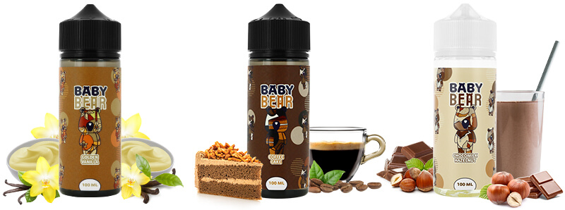 Les trois e-liquides du Pack Baby Bear