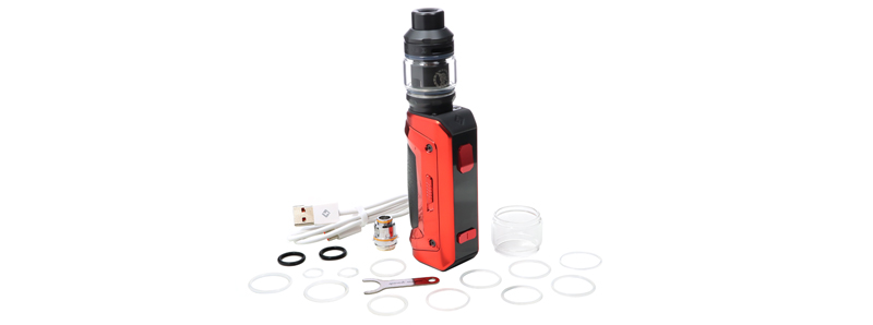 Contents of the box of the Aegis Solo 2 S100 kit by Geek Vape