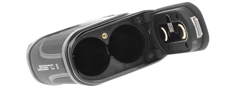 The dual battery compartment of GeekVape's Aegis Legend 5 kit